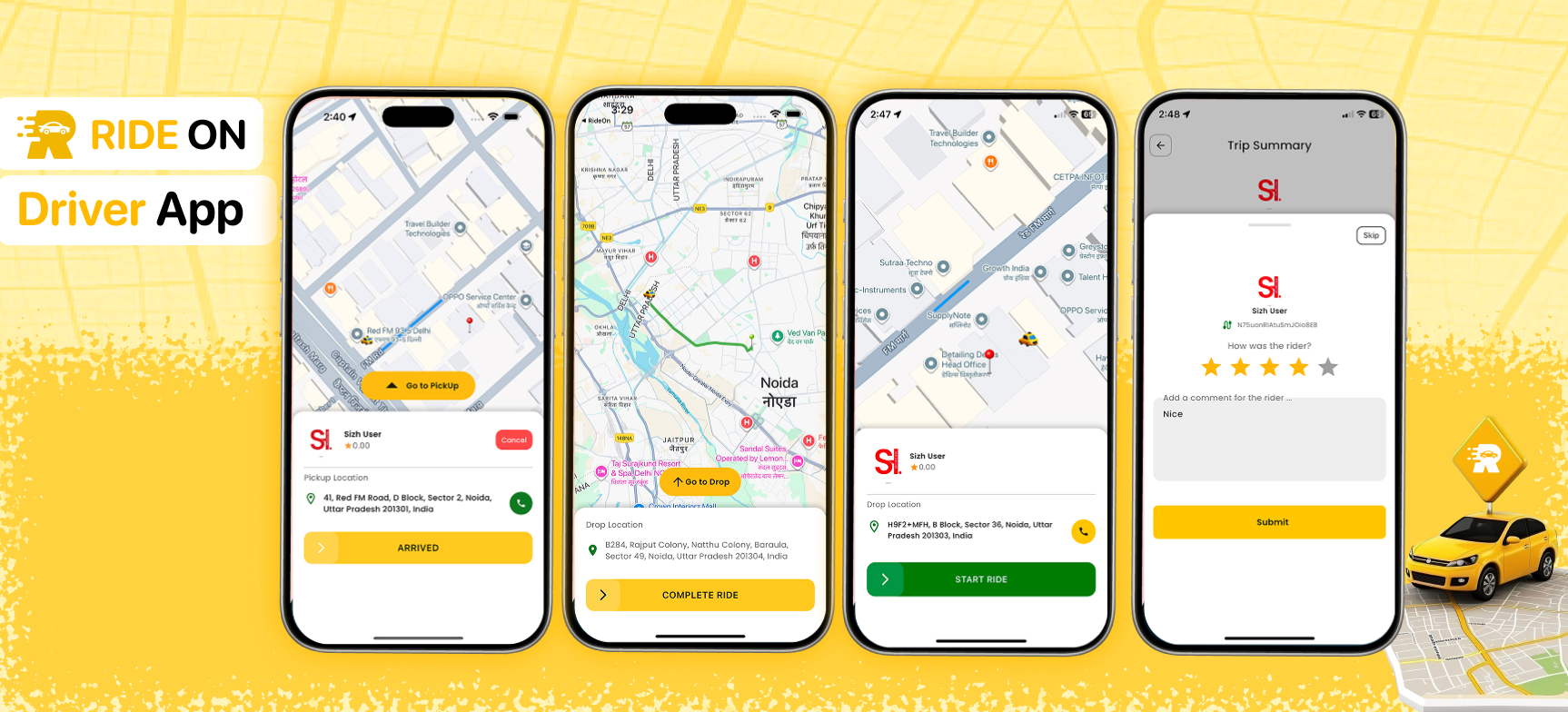 RideOn Taxi v1.3 破解版 – 完整出租车预订解决方案源码