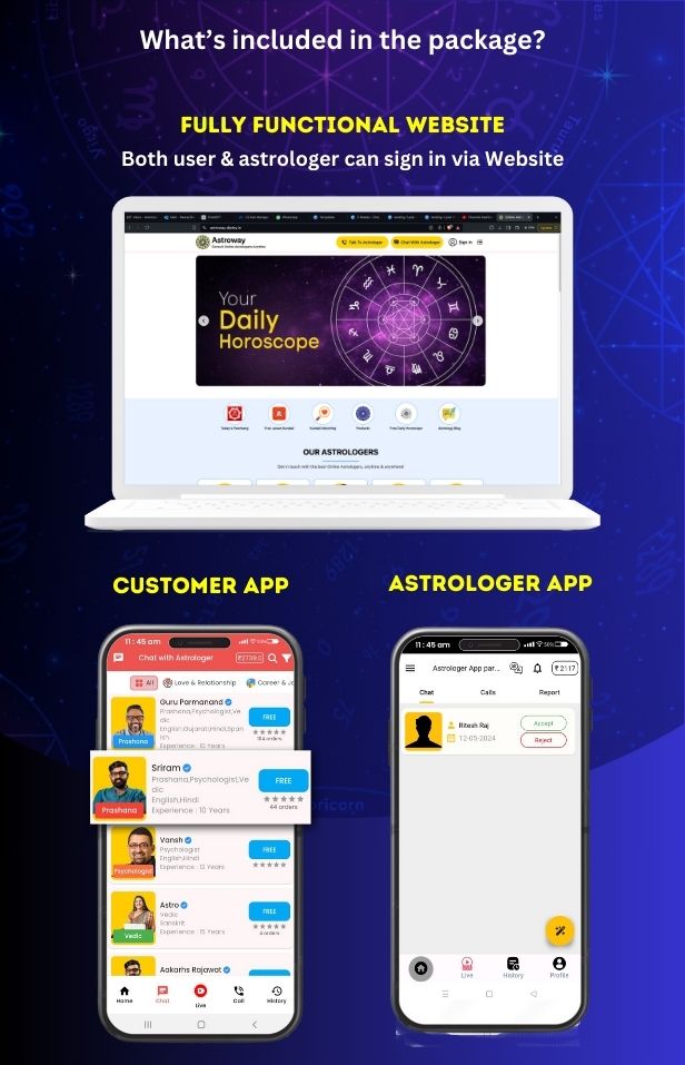 Astroway v4.0 – 包含聊天、通话、电子祈祷、商店及人工智能聊天应用源码的完整占星咨询应用
